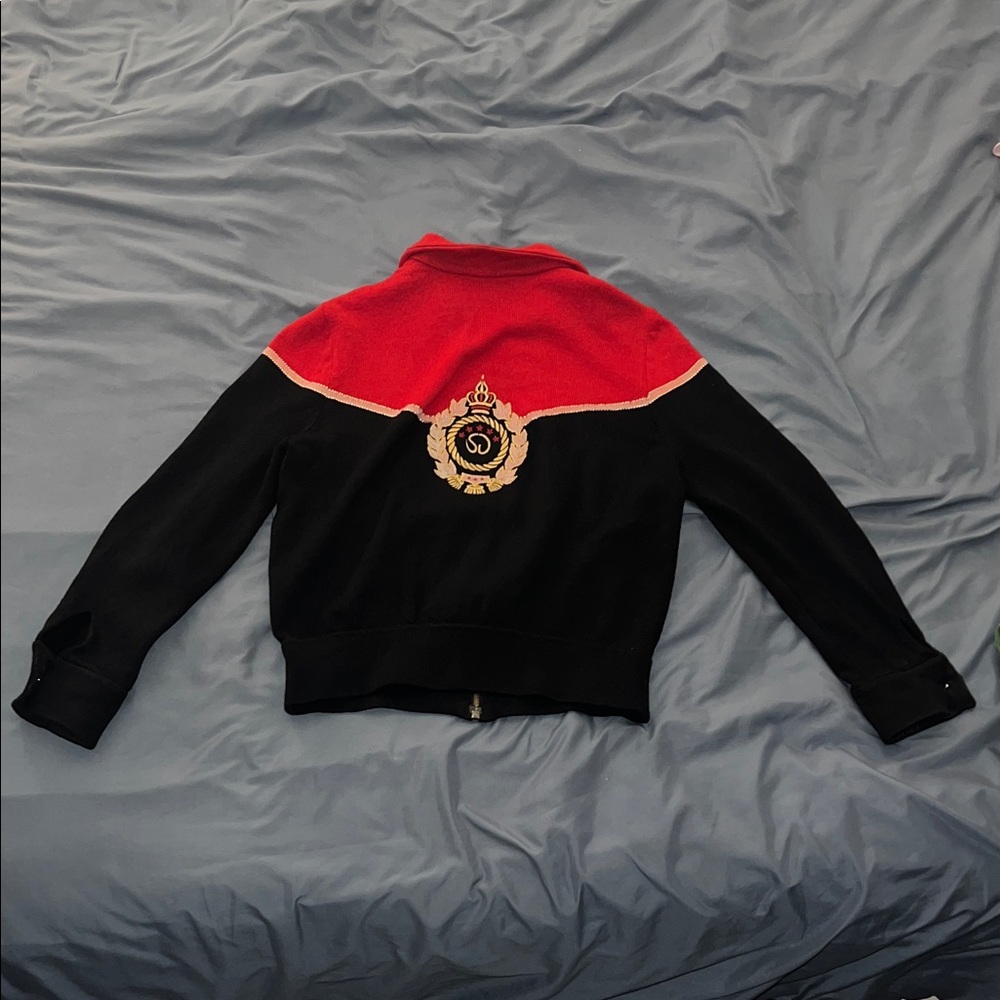 Red and Navy St John Jacket with Embroidered Crest